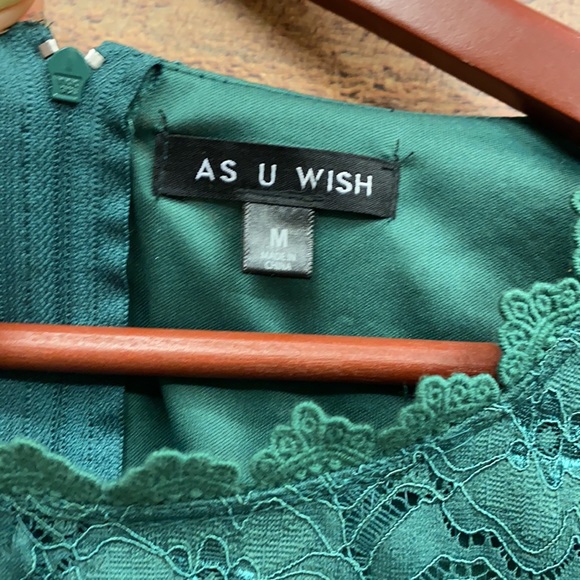 As U Wish Green Lace Mini Drew - Picture 4 of 9